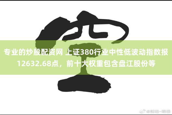 专业的炒股配资网 上证380行业中性低波动指数报12632.68点，前十大权重包含盘江股份等