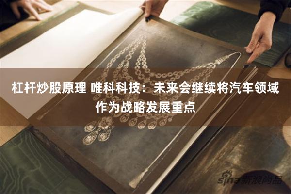 杠杆炒股原理 唯科科技：未来会继续将汽车领域作为战略发展重点